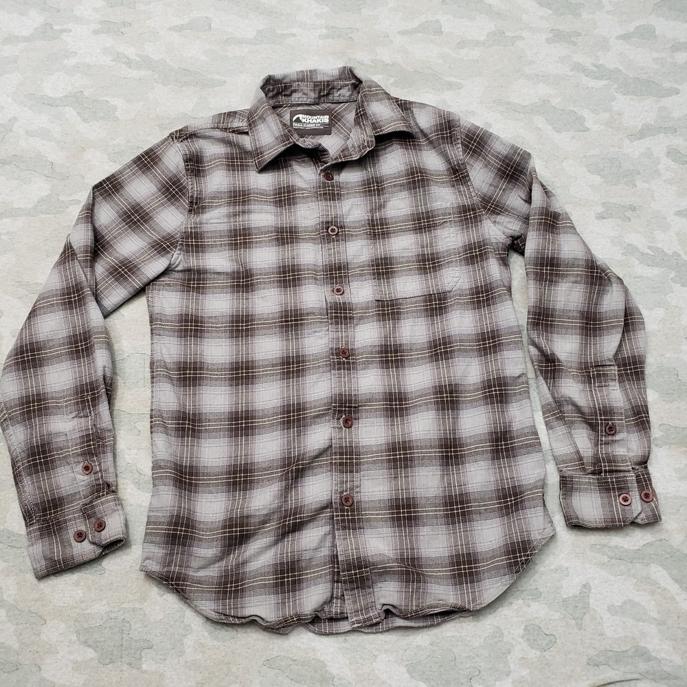 Mountain Khakis Shirt‎ Mens Small Gray Classic Fit Plaid Long Sleeve Button-Up